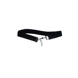 Thin elastic black velvet choker extension WIDTH 1,5 CM ( 0.6 in) lobster clasp